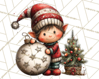 Christmas Elf Clipart Santa’s Workshop PNG Product Image 5