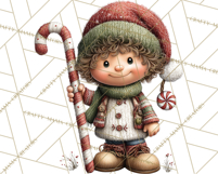 Christmas Elf Clipart Santa’s Workshop PNG Product Image 3