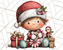Christmas Elf Clipart Santa’s Workshop PNG Product Image 4