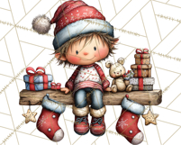 Christmas Elf Clipart Santa’s Workshop PNG Product Image 5