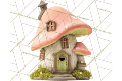 Cottagecore Birdhouse Clipart PNG, Whimsical Fairy Houses Product Image 4