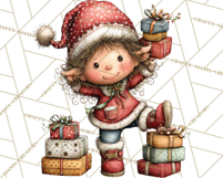 Christmas Elf Clipart Santa’s Workshop PNG Product Image 5