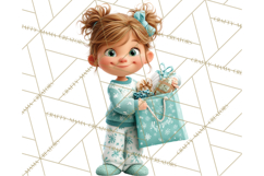 Christmas Pajamas Clipart PNG, Holiday PJ Illustration Product Image 2