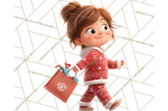 Christmas Pajamas Clipart PNG, Holiday PJ Illustration Product Image 4