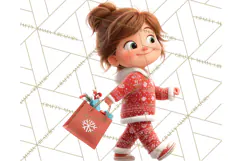 Christmas Pajamas Clipart PNG, Holiday PJ Illustration Product Image 4