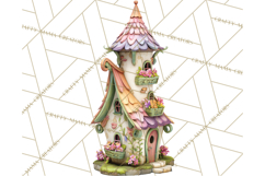 Cottagecore Birdhouse Clipart PNG, Whimsical Fairy Houses Product Image 5