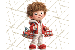 Christmas Pajamas Clipart PNG, Holiday PJ Illustration Product Image 5