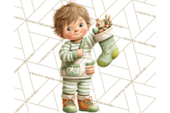 Christmas Pajamas Clipart PNG, Holiday PJ Illustration Product Image 4