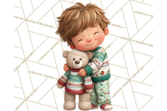 Christmas Pajamas Clipart PNG, Holiday PJ Illustration Product Image 3