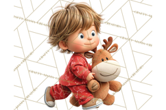 Christmas Pajamas Clipart PNG, Holiday PJ Illustration Product Image 4