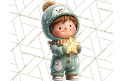Christmas Pajamas Clipart PNG, Holiday PJ Illustration Product Image 5