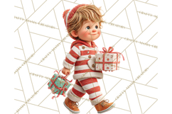Christmas Pajamas Clipart PNG, Holiday PJ Illustration Product Image 2