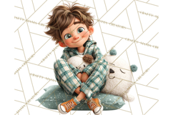 Christmas Pajamas Clipart PNG, Holiday PJ Illustration Product Image 3