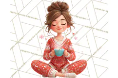 Christmas Pajamas Clipart PNG, Holiday PJ Illustration Product Image 2
