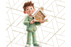Christmas Pajamas Clipart PNG, Holiday PJ Illustration Product Image 2