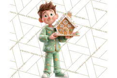 Christmas Pajamas Clipart PNG, Holiday PJ Illustration Product Image 2