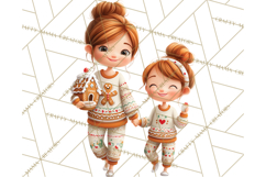 Christmas Pajamas Clipart PNG, Holiday PJ Illustration Product Image 3