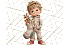 Christmas Pajamas Clipart PNG, Holiday PJ Illustration Product Image 5