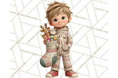 Christmas Pajamas Clipart PNG, Holiday PJ Illustration Product Image 5