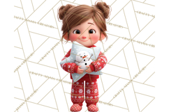 Christmas Pajamas Clipart PNG, Holiday PJ Illustration Product Image 2