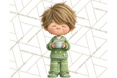 Christmas Pajamas Clipart PNG, Holiday PJ Illustration Product Image 5