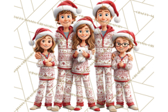 Christmas Pajamas Clipart PNG, Holiday PJ Illustration Product Image 2