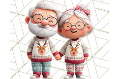 Christmas Pajamas Clipart PNG, Holiday PJ Illustration Product Image 4