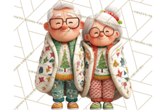 Christmas Pajamas Clipart PNG, Holiday PJ Illustration Product Image 5