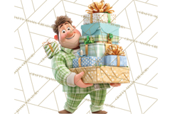 Christmas Pajamas Clipart PNG, Holiday PJ Illustration Product Image 4