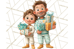 Christmas Pajamas Clipart PNG, Holiday PJ Illustration Product Image 3