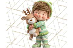 Christmas Pajamas Clipart PNG, Holiday PJ Illustration Product Image 4