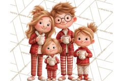Christmas Pajamas Clipart PNG, Holiday PJ Illustration Product Image 3