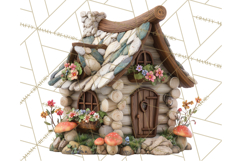 Cottagecore Birdhouse Clipart PNG, Whimsical Fairy Houses Product Image 2