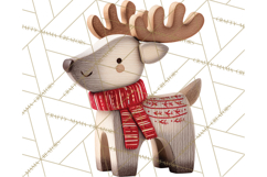 Cozy Farmhouse Christmas Clipart PNG, Wreaths & Candles Product Image 5