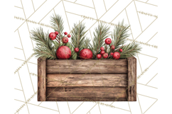 Cozy Farmhouse Christmas Clipart PNG, Wreaths & Candles Product Image 2