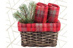 Cozy Farmhouse Christmas Clipart PNG, Wreaths & Candles Product Image 3