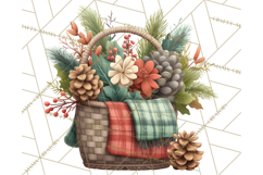 Cozy Farmhouse Christmas Clipart PNG, Wreaths & Candles Product Image 4