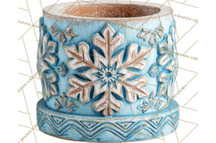 Cozy Farmhouse Christmas Clipart PNG, Wreaths & Candles Product Image 4