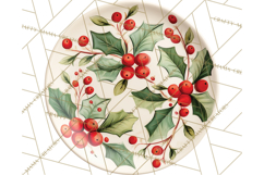 Cozy Farmhouse Christmas Clipart PNG, Wreaths & Candles Product Image 5