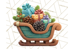 Cozy Farmhouse Christmas Clipart PNG, Wreaths & Candles Product Image 2