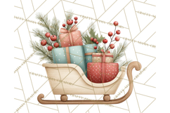 Cozy Farmhouse Christmas Clipart PNG, Wreaths & Candles Product Image 3