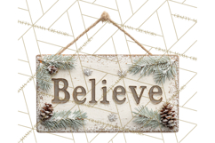 Cozy Farmhouse Christmas Clipart PNG, Wreaths & Candles Product Image 5