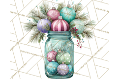 Cozy Farmhouse Christmas Clipart PNG, Wreaths & Candles Product Image 2