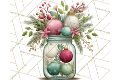 Cozy Farmhouse Christmas Clipart PNG, Wreaths & Candles Product Image 5