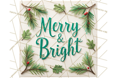 Cozy Farmhouse Christmas Clipart PNG, Wreaths & Candles Product Image 5