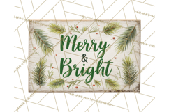 Cozy Farmhouse Christmas Clipart PNG, Wreaths & Candles Product Image 2