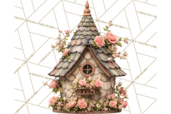 Cottagecore Birdhouse Clipart PNG, Whimsical Fairy Houses Product Image 3