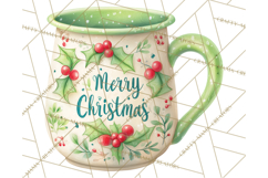 Cozy Farmhouse Christmas Clipart PNG, Wreaths & Candles Product Image 5