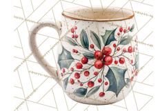 Cozy Farmhouse Christmas Clipart PNG, Wreaths & Candles Product Image 2