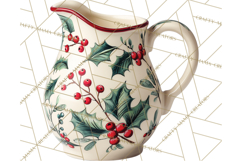 Cozy Farmhouse Christmas Clipart PNG, Wreaths & Candles Product Image 5